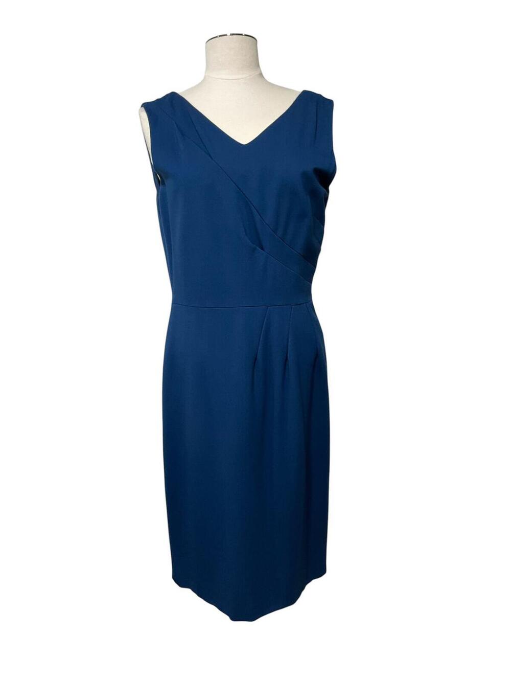 Antonio Melani Sleeveless Navy Blue Sheath Dress Size 4 B30